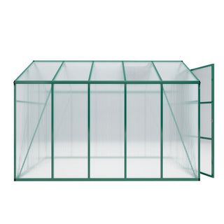 Walk-In Polycarbonate Greenhouse with Raised Base & Anchor Kit – Heavy-Duty Aluminum Greenhouse for Outdoor Backyard, All Seasons