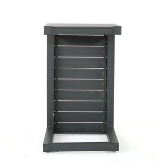 Modern Outdoor C-Shaped Side Table For Patio And Poolside