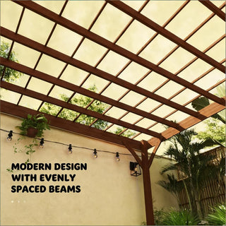 Wooden Outdoor Pergola, Grape Vine Gazebo Shade Structure for Garden, Patio & Backyard Outdoor Living Space