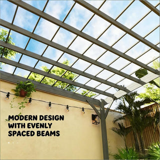 Wooden Outdoor Pergola, Grape Vine Gazebo Shade Structure for Garden, Patio & Backyard Outdoor Living Space