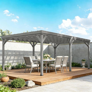 Wooden Outdoor Pergola, Grape Vine Gazebo Shade Structure for Garden, Patio & Backyard Outdoor Living Space