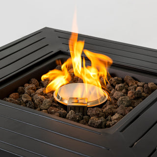 28-inch Iron Square Propane Fire Pit Table Perfect For Any Outdoor Space