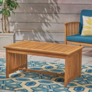 Outdoor Acacia Wood Coffee Table For Patio And Garden