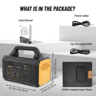 1800W Solar Generator with 200W Foldable Panel – Instant UPS & 3000+ Cycle LFP Battery