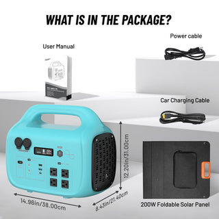 1024Wh Portable Power Station (1000W/1800W) with MPPT Solar Charging, 100W USB-C PD & IPX4 Protection for Camping & Home Backup