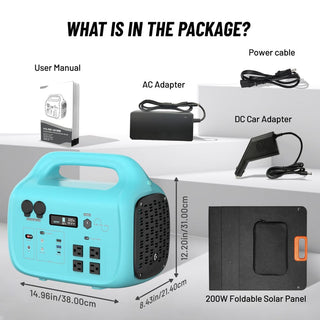 1024Wh Portable Power Station (1000W/1800W) with MPPT Solar Charging, 100W USB-C PD & IPX4 Protection for Camping & Home Backup
