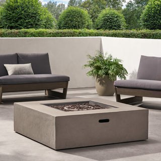50,000 BTU Square MGO Propane Fire Table, Outdoor Gas Fire Pit with External Tank Design