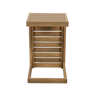 Modern Outdoor C-Shaped Side Table For Patio And Poolside