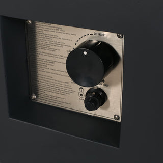 Outdoor 50,000 BTU Lightweight Concrete Rectangular Fire Pit Table with Storage, Dark Gray and Natural Brown (Tank Cover not Included)