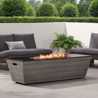 56" Rectangular MGO Propane Fire Pit – 50,000 BTU Outdoor Gas Fire Table
