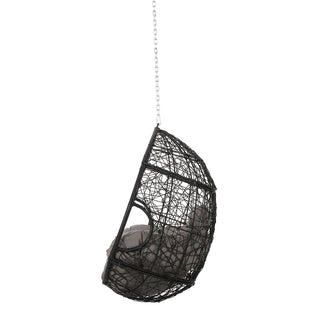 Outdoor Teardrop Swing Chair With Polyethylene Rattan And Cushions