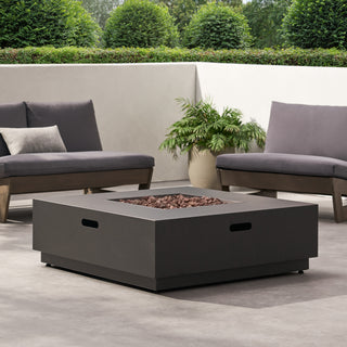 Mondawe 40-Inch Square Propane Fire Pit Table, Outdoor Gas Fire Pit for Patio & Backyard
