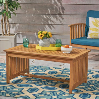 Outdoor Acacia Wood Coffee Table For Patio And Garden