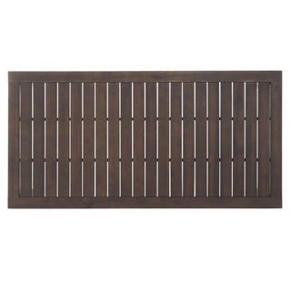 Solid Acacia Wood Outdoor Dining Table With Dark Brown Finish