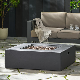 50,000 BTU Square MGO Propane Fire Table, Outdoor Gas Fire Pit with External Tank Design