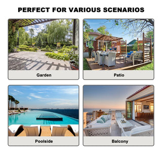 10FT Hexagonal Offset Patio Umbrella with Crank & Tilt, Available in Beige / Navy Blue / Tan / Red