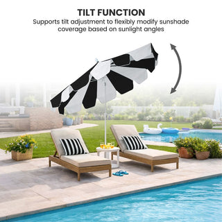 10FT Pagoda Patio Umbrella with Crank Lift & Tilt – Adjustable Outdoor Market Umbrella in Mint Green, Navy Blue & Black