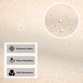 10FT Iron Cantilever Patio Umbrella with Tassels – 360° Rotating Outdoor Offset Umbrella with PU-Coated Polyester Canopy