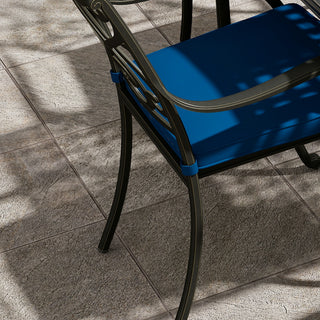 4 Piece Cast Aluminum Outdoor Dining Chairs with Cushion