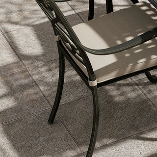 4 Piece Cast Aluminum Outdoor Dining Chairs with Cushion