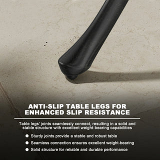 Square Outdoor Table Bar Stool 29-in W x 29-in L with Umbrella Hole