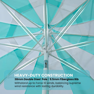 10FT Pagoda Patio Umbrella with Crank Lift & Tilt – Adjustable Outdoor Market Umbrella in Mint Green, Navy Blue & Black