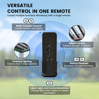 Motorized Aluminum Louvered Pergola with Integrated LED Lights – Modern Adjustable Outdoor Patio Gazebo