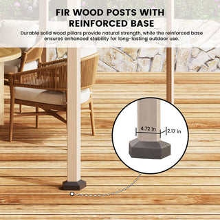 Hexagon Hardtop Gazebo with Solar LED Light – Modern Outdoor Patio Gazebo for Backyard