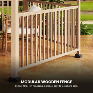 Hexagon Hardtop Gazebo with Solar LED Light – Modern Outdoor Patio Gazebo for Backyard