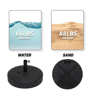 Round Patio Umbrella Base, Heavy-Duty Outdoor Umbrella Stand, Weather-Resistant