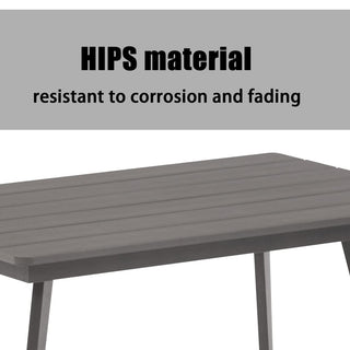 40-Inch Outdoor Rectangular Resin Coffee Table for Patio, Deck & Backyard
