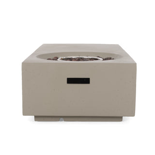 14.75" Rectangular Propane Fire Pit, 50,000 BTU Outdoor Gas Fire Pit Table for Patio & Backyard