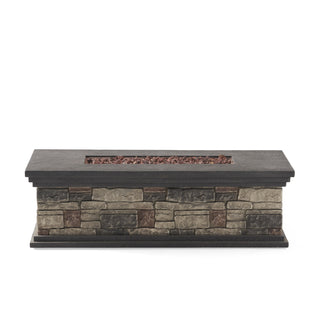 Rectangular MGO Propane Fire Pit, 50,000 BTU Outdoor Gas Fire Table for Patio & Backyard