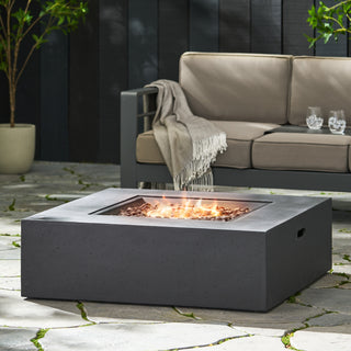 50,000 BTU Square MGO Propane Fire Table, Outdoor Gas Fire Pit with External Tank Design