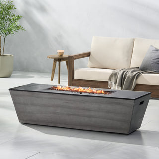 56" Rectangular MGO Propane Fire Pit – 50,000 BTU Outdoor Gas Fire Table