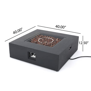 50,000 BTU Square MGO Propane Fire Table, Outdoor Gas Fire Pit with External Tank Design