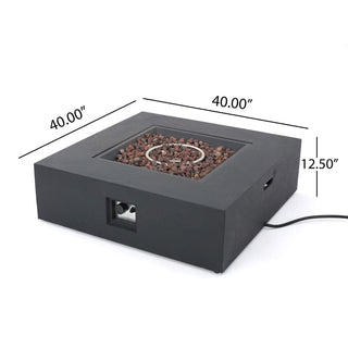 50,000 BTU Square MGO Propane Fire Table, Outdoor Gas Fire Pit with External Tank Design