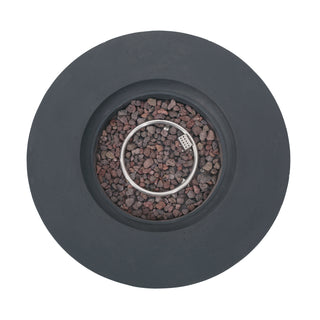 Outdoor 50,000 BTU Round MgO Concrete Propane Fire Pit, Light Gray/Dark Gray  (Tank Cover not Included)