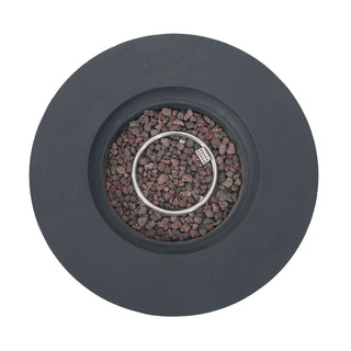 Outdoor 50,000 BTU Round MgO Concrete Propane Fire Pit, Light Gray/Dark Gray  (Tank Cover not Included)