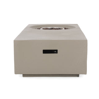 14.75" Rectangular Propane Fire Pit, 50,000 BTU Outdoor Gas Fire Pit Table for Patio & Backyard