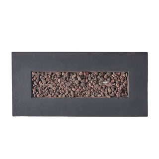 40" Outdoor 40,000 BTU Rectangular MgO Concrete Propane Fire Pit, Light Gray/Dark Gray  (Tank Cover not Included)
