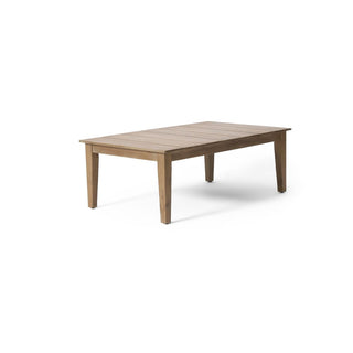 Outdoor Acacia Wood Coffee Table, Light Brown Finish, 39.5" L x 23.5" W x 14" H
