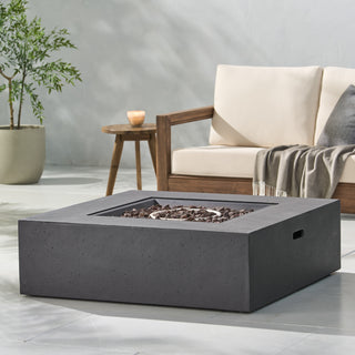 50,000 BTU Square MGO Propane Fire Table, Outdoor Gas Fire Pit with External Tank Design
