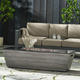 56" Rectangular MGO Propane Fire Pit – 50,000 BTU Outdoor Gas Fire Table
