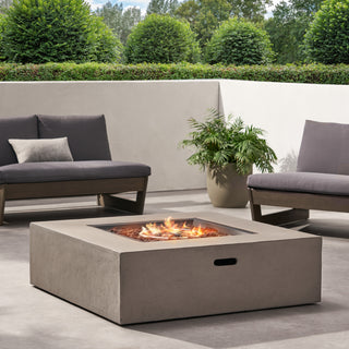 50,000 BTU Square MGO Propane Fire Table, Outdoor Gas Fire Pit with External Tank Design