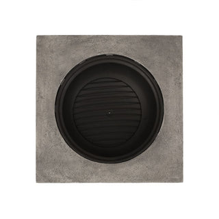 32" MgO Light-Weight Concrete Wood Burning Square Fire Pit, Grey