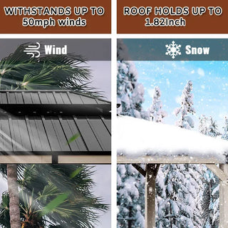 Cedarfort 12x14 FT Outdoor Cedar Wood Frame Patio Gazebo