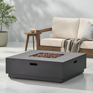 Mondawe 40-Inch Square Propane Fire Pit Table, Outdoor Gas Fire Pit for Patio & Backyard