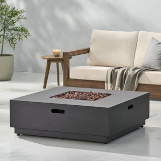 Mondawe 40-Inch Square Propane Fire Pit Table, Outdoor Gas Fire Pit for Patio & Backyard