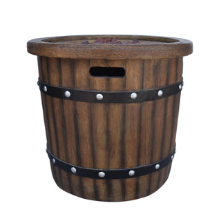 25" Round MGO Propane Fire Pit, 40,000 BTU Outdoor Gas Fire Table for Patio & Backyard
